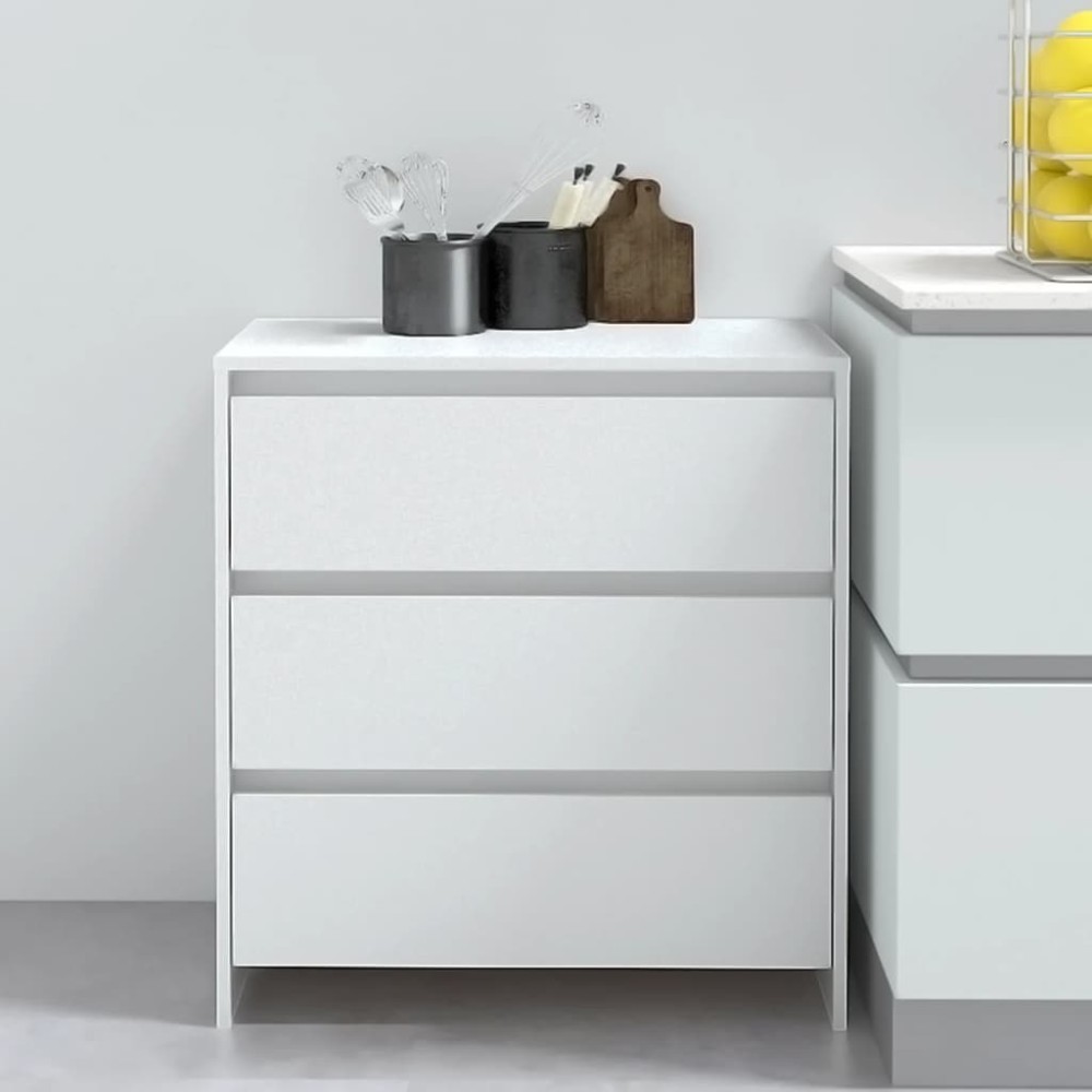 vidaXL Μπουφές Λευκός 70x41x75cm από Επεξεργασμένο Ξύλο 1 τεμ.