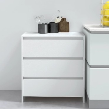 vidaXL Μπουφές Λευκός 70x41x75cm από Επεξεργασμένο Ξύλο 1 τεμ.