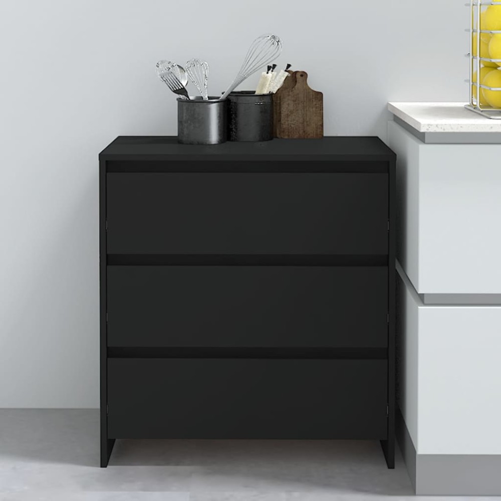 vidaXL Μπουφές Μαύρος 70x41x75cm από Επεξεργασμένο Ξύλο 1 τεμ.