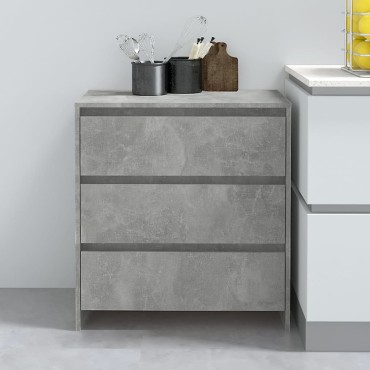vidaXL Μπουφές Γκρι Σκυροδέματος 70x41x75cm Επεξεργασμένο Ξύλο 1 τεμ.