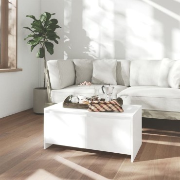 vidaXL Τραπεζάκι Σαλονιού Λευκό 90x50x41,5cm από Επεξ. Ξύλο 1 τεμ.