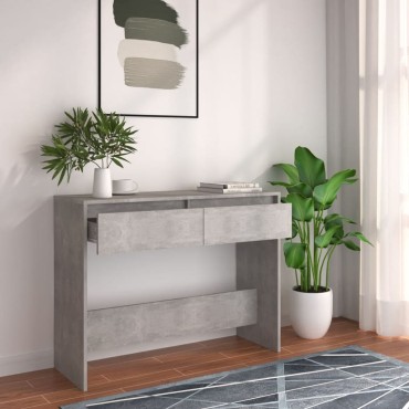 vidaXL Τραπεζάκι κονσόλα Γκρι Σκυρ. 100x35x76,5cm Επεξεργασμένο Ξύλο 1 τεμ.