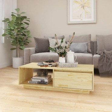 vidaXL Τραπεζάκι Σαλονιού 110x50x33,5cm από Μασίφ Ξύλο Πεύκου 1 τεμ.