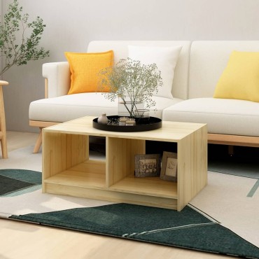 vidaXL Τραπεζάκι Σαλονιού 75x50x33,5cm από Μασίφ Ξύλο Πεύκου 1 τεμ.