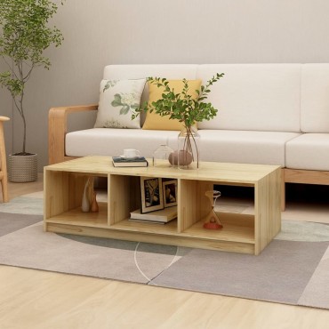 vidaXL Τραπεζάκι Σαλονιού 110x50x34cm από Μασίφ Ξύλο Πεύκου 1 τεμ.