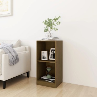 vidaXL Βοηθητικό Ντουλάπι Καφέ Μελί 35,5x33,5x76cm Μασίφ Ξύλο Πεύκου 1 τεμ.