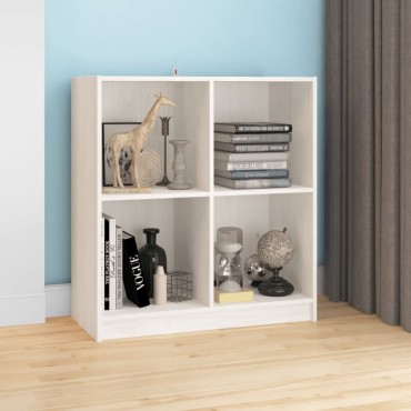 vidaXL Μπουφές Λευκός 70x33x76cm από Μασίφ Ξύλο Πεύκου 1 τεμ.