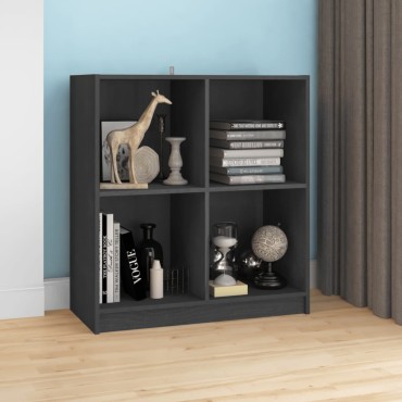 vidaXL Μπουφές Γκρι 70x33x76cm από Μασίφ Ξύλο Πεύκου 1 τεμ.