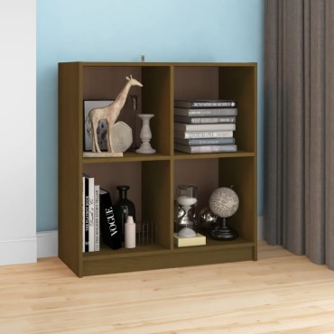vidaXL Μπουφές Καφέ Μελί 70x33x76cm από Μασίφ Ξύλο Πεύκου 1 τεμ.