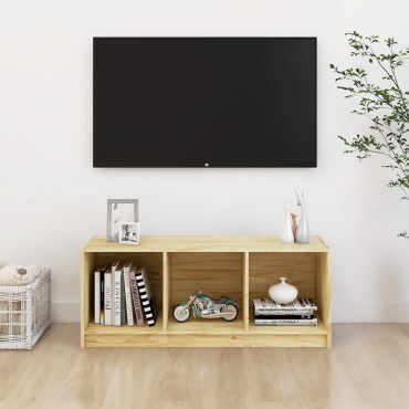vidaXL Έπιπλο Τηλεόρασης 104x33x41cm από Μασίφ Ξύλο Πεύκου