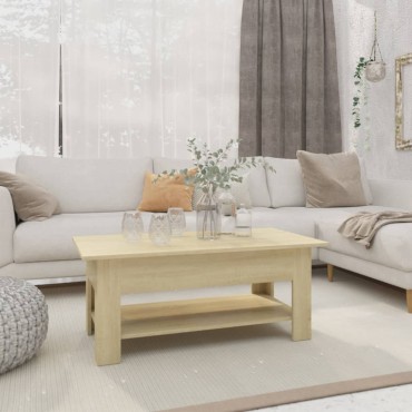vidaXL Τραπεζάκι Σαλονιού Sonoma Δρυς 102x55x42cm Επεξεργασμένο Ξύλο 1 τεμ.