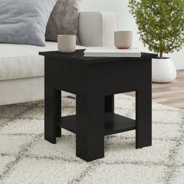 vidaXL Τραπεζάκι Σαλονιού Μαύρο 40x40x42cm από Επεξ. Ξύλο 1 τεμ.