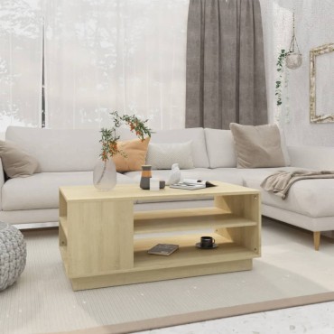 vidaXL Τραπεζάκι Σαλονιού Sonoma Δρυς 102x55x43cm Επεξεργασμένο Ξύλο 1 τεμ.