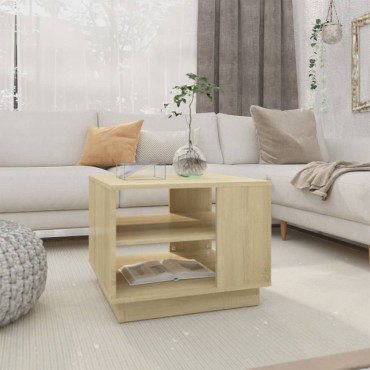 vidaXL Τραπεζάκι Σαλονιού Sonoma Δρυς 55x55x43cm Επεξεργασμένο Ξύλο 1 τεμ.