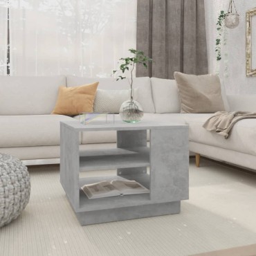 vidaXL Τραπεζάκι Σαλονιού Γκρι Σκυρ. 55x55x43cm Επεξεργασμένο Ξύλο 1 τεμ.