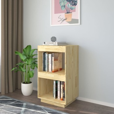 vidaXL Βιβλιοθήκη 40x35x71cm από Μασίφ Ξύλο Πεύκου 1 τεμ.