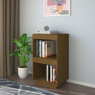 vidaXL Βιβλιοθήκη Μελί 40x35x71cm από Μασίφ Ξύλο Πεύκου 1 τεμ.