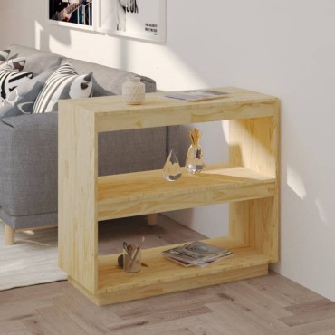 vidaXL Βιβλιοθήκη 80x35x71cm από Μασίφ Ξύλο Πεύκου 1 τεμ.