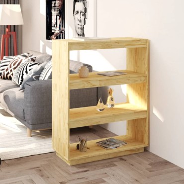 vidaXL Βιβλιοθήκη/Διαχωριστικό Χώρου 80x35x103cm Μασίφ Ξύλο Πεύκου 1 τεμ.