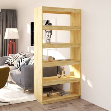 vidaXL Βιβλιοθήκη/Διαχωριστικό Χώρου 80x35x167cm Μασίφ Ξύλο Πεύκου 1 τεμ.