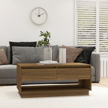 vidaXL Τραπεζάκι Σαλονιού Καφέ Δρυς 102x55x44cm Επεξεργασμένο Ξύλο 1 τεμ.