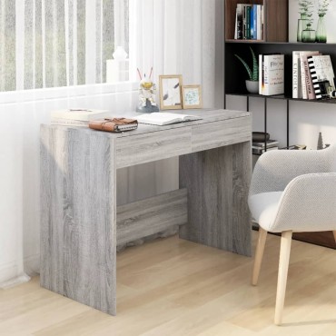 vidaXL Γραφείο Γκρι Sonoma 100x50x76,5cm από Επεξεργασμένο Ξύλο 1 τεμ.