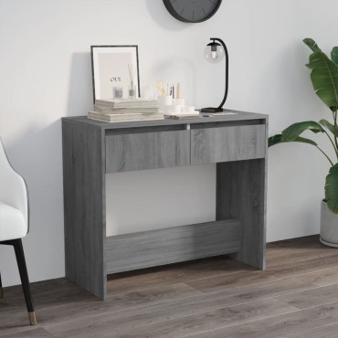 vidaXL Τραπέζι Κονσόλα Γκρι Sonoma 89x41x76,5cm Επεξεργασμένο Ξύλο 1 τεμ.