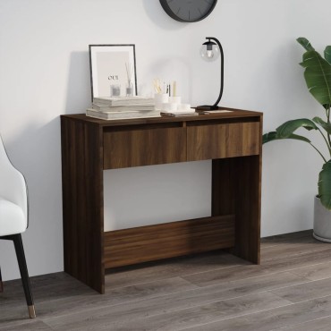 vidaXL Τραπέζι Κονσόλα Καφέ Δρυς 89x41x76,5cm Επεξεργασμένο Ξύλο 1 τεμ.