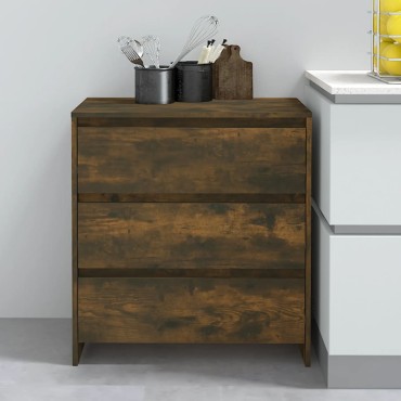 vidaXL Μπουφές Καπνιστή Δρυς 70x41x75cm από Επεξεργασμένο Ξύλο 1 τεμ.
