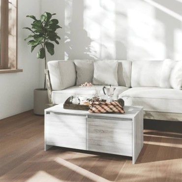 vidaXL Τραπεζάκι Σαλονιού Γκρι Sonoma 90x50x41,5cm Επεξ. Ξύλο 1 τεμ.