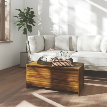 vidaXL Τραπεζάκι Σαλονιού Καφέ Δρυς 90x50x41,5cm Επεξεργασμένο Ξύλο 1 τεμ.
