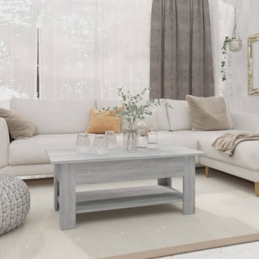 vidaXL Τραπεζάκι Σαλονιού Γκρι Sonoma 102x55x42cm Επεξεργασμένο Ξύλο 1 τεμ.