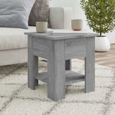 vidaXL Τραπεζάκι Σαλονιού Γκρι Sonoma 40x40x42cm από Συνθ. Ξύλο 1 τεμ.