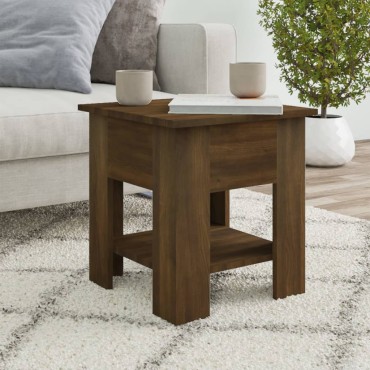 vidaXL Τραπεζάκι Σαλονιού Καφέ Δρυς 40x40x42cm από Επεξ. Ξύλο 1 τεμ.