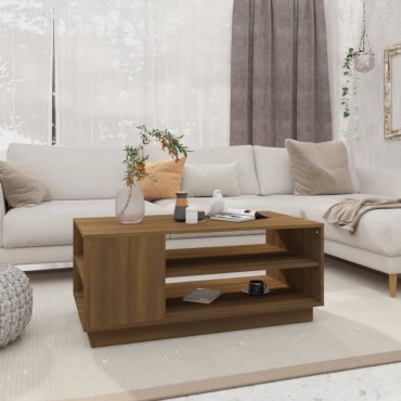vidaXL Τραπεζάκι Σαλονιού Καφέ Δρυς 102x55x43cm Επεξεργασμένο Ξύλο 1 τεμ.