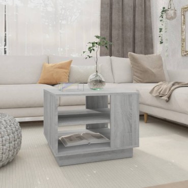 vidaXL Τραπεζάκι Σαλονιού Γκρι Sonoma 55x55x43cm Επεξεργασμένο Ξύλο 1 τεμ.