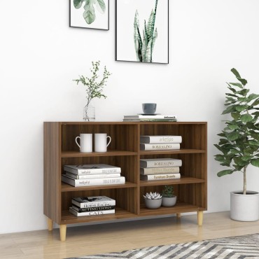 vidaXL Ραφιέρα Καφέ Δρυς 103,5x35x70cm από Επεξεργ. Ξύλο 1 τεμ.