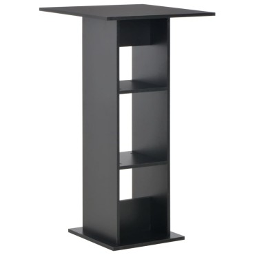 vidaXL Τραπέζι Μπαρ Μαύρο 60x60x110cm 1 τεμ.