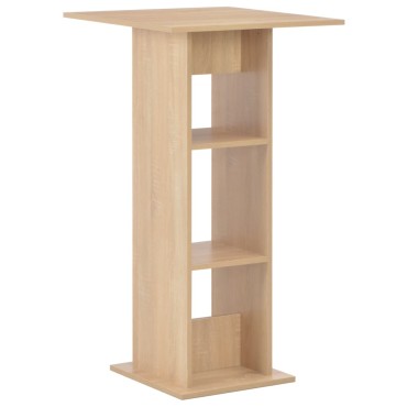 vidaXL Τραπέζι Μπαρ Χρώμα Δρυός 60x60x110cm 1 τεμ.