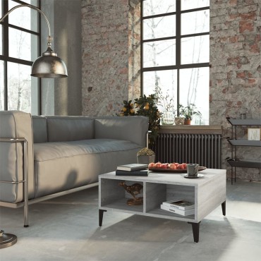 vidaXL Τραπεζάκι Σαλονιού Γκρι Sonoma 60x60x30cm από Επεξ. Ξύλο 1 τεμ.