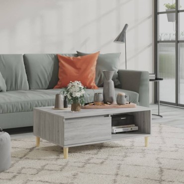 vidaXL Τραπεζάκι Σαλονιού Γκρι Sonoma 90x60x35cm Επεξεργασμένο Ξύλο 1 τεμ.