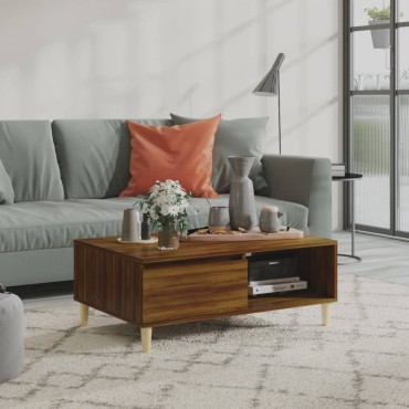 vidaXL Τραπεζάκι Σαλονιού Καφέ Δρυς 90x60x35cm από Επεξεργασμ. Ξύλο 1 τεμ.