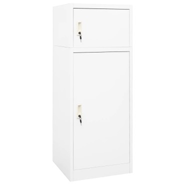 vidaXL Ντουλάπα για Σέλα Λευκό 53 x 53 x 140 εκ. Ατσάλινο