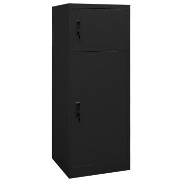 vidaXL Ντουλάπα για Σέλα Μαύρη 53 x 53 x 140 εκ. Ατσάλινη