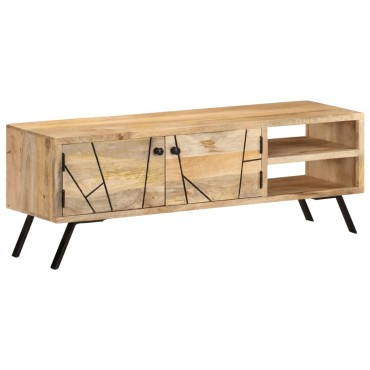 vidaXL Έπιπλο Τηλεόρασης 110x30x40cm από Μασίφ Ξύλο Μάνγκο