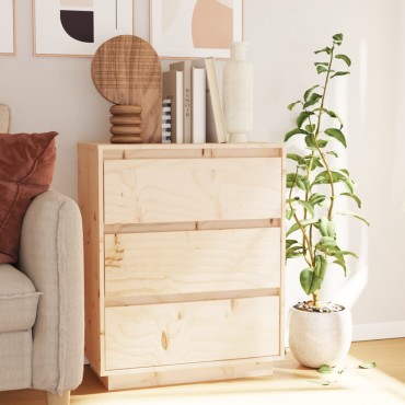 vidaXL Συρταριέρα 60x34x75cm από Μασίφ Ξύλο Πεύκου 1 τεμ.