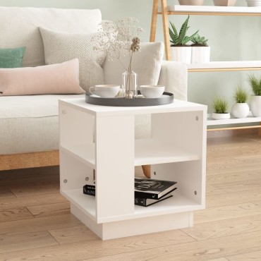 vidaXL Τραπεζάκι Σαλονιού Λευκό 40x40x43cm από Επεξεργασμένο Ξύλο 1 τεμ.