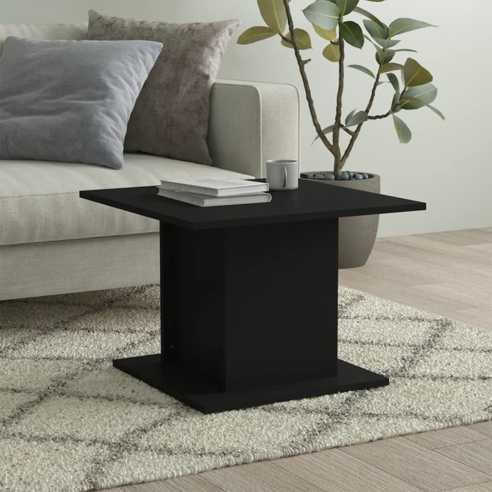 vidaXL Τραπεζάκι Σαλονιού Μαύρο 55,5x55,5x40cm Επεξεργασμένο Ξύλο 1 τεμ.