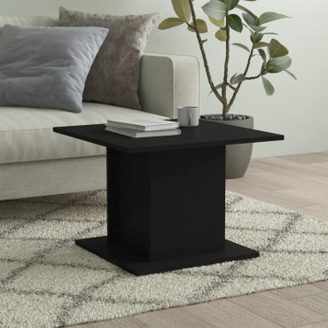 vidaXL Τραπεζάκι Σαλονιού Μαύρο 55,5x55,5x40cm Επεξεργασμένο Ξύλο 1 τεμ.