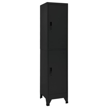 vidaXL Φοριαμός Μαύρος 38x45x180cm Ατσάλινος 1 τεμ.